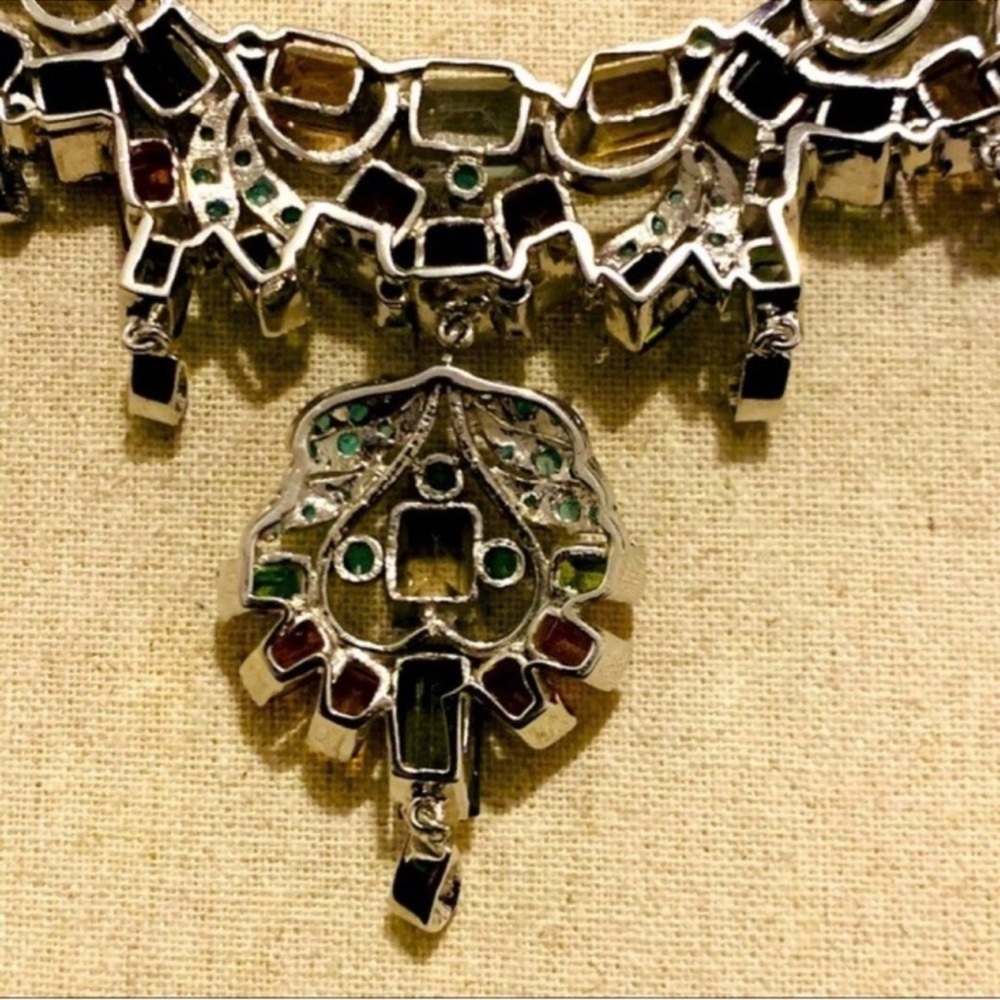 Semi-Precious Stone Statement Necklace - Picture 6 of 11